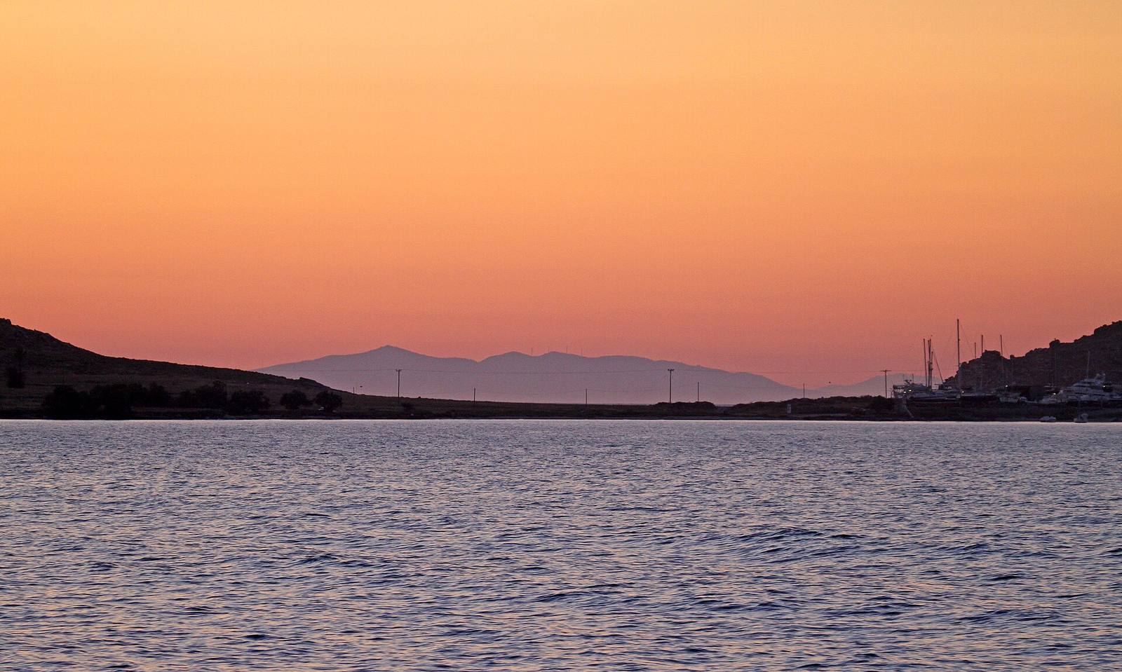 Sunset over Naoussa, Paros